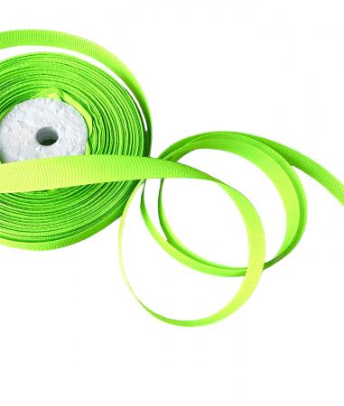 Репсова стрічка 1см неоново салатового кольору