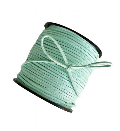 Замшевий шнур, шириною 3мм, колір тіффані 