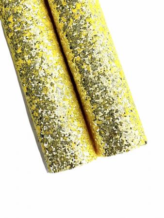 Глітер "Скло", жовтого кольору з срібним відливом, розмір 20х16,5см