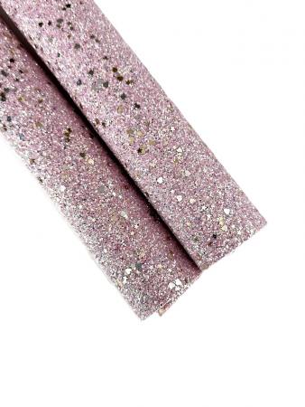 Глітер "Сердечка+зірочки", колір рожевий мікс, розмір 20х16,5см