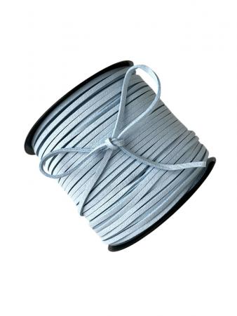 Замшевий шнур, шириною 3мм, блідо блакитного кольору