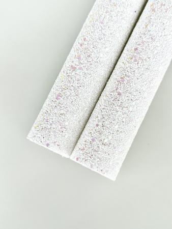 Глітер білий з рожевим відливом, розмір 20х16,5см