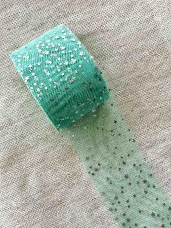 Фатин тіффані в срібні зірочки