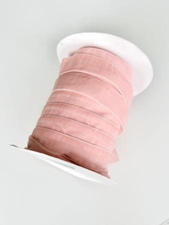 Оксамитова стрічка 2,5см рожевий персик