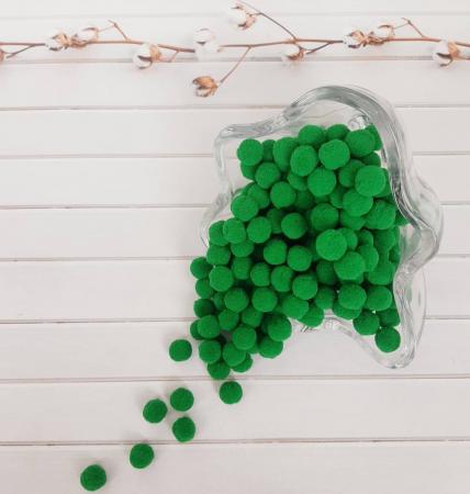 Помпони фетрові зелені 1,5см (10шт)