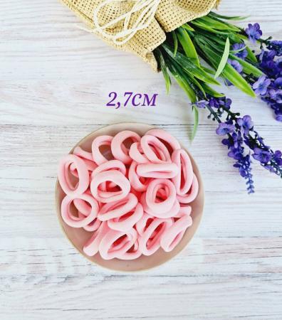 Резинки для волосся ніжно рожеві 27мм