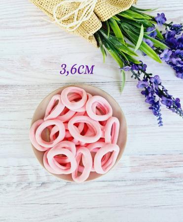 Резинки для волосся ніжно рожеві 36мм