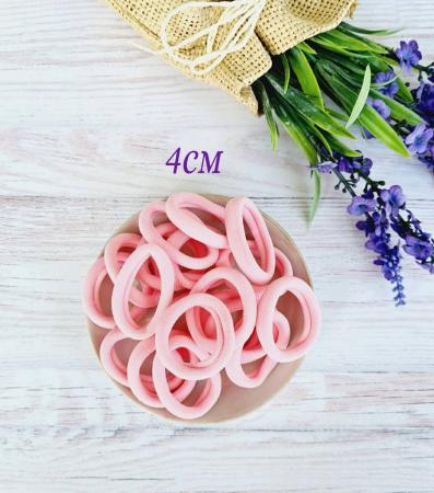 Резинки для волосся ніжно рожеві 40мм