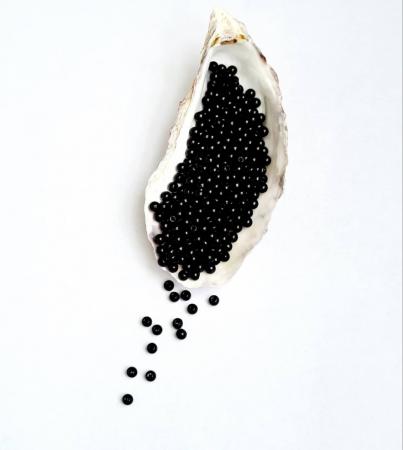 Намистини (перлини) 4мм чорного колору (10шт)